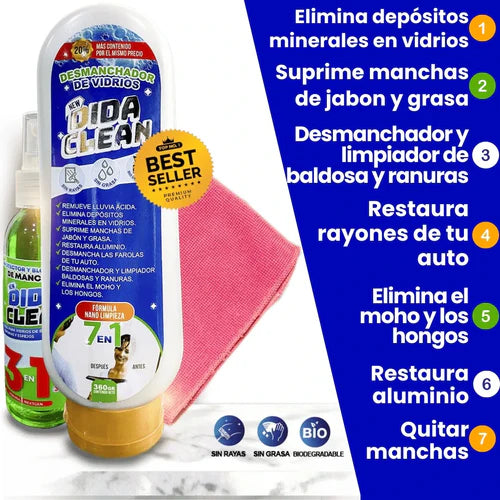 Dida Clean™ - Cristales impecables en un solo paso