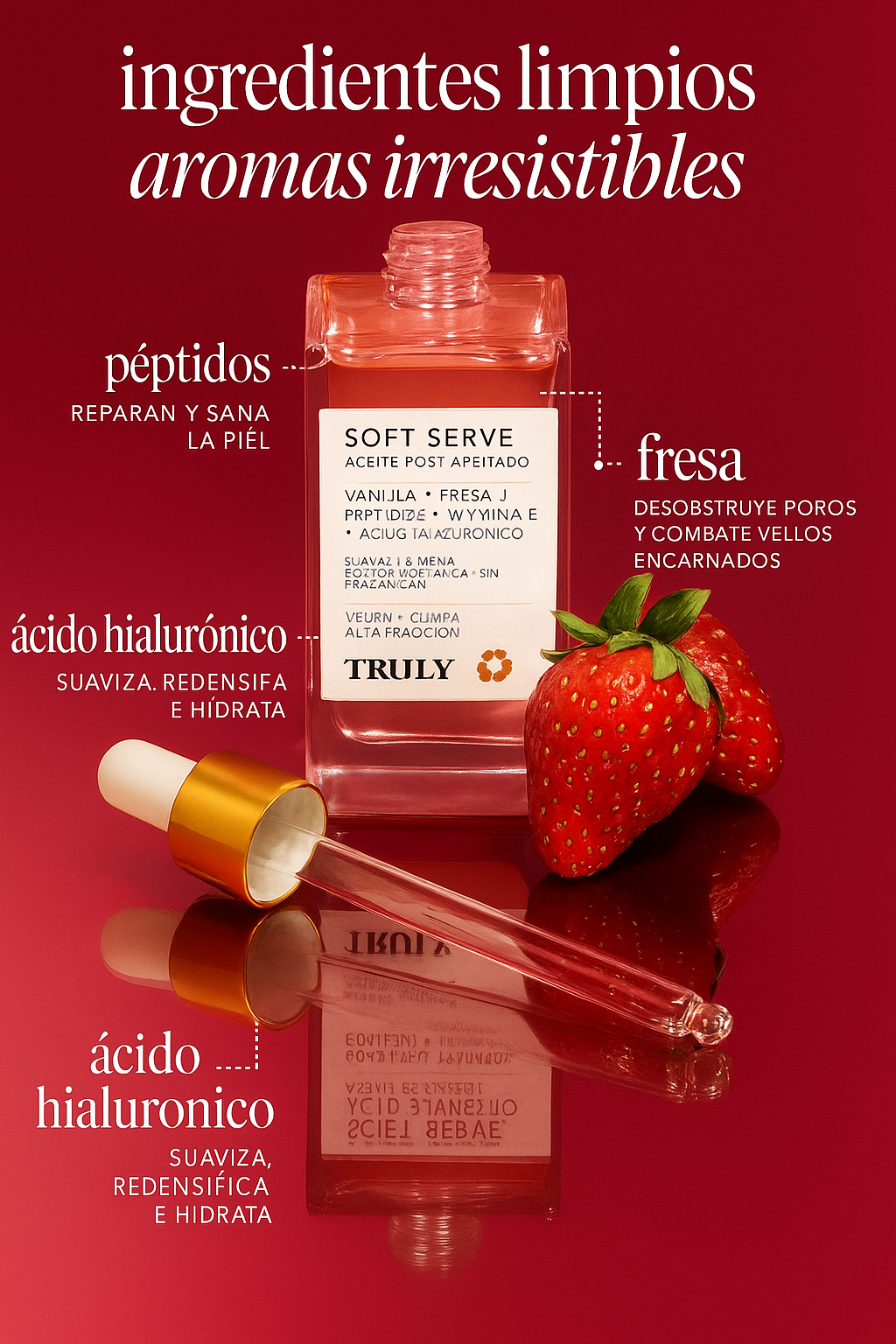Serum Truly - El famoso aceite que calma al insatnte tu piel despues del afeitado
